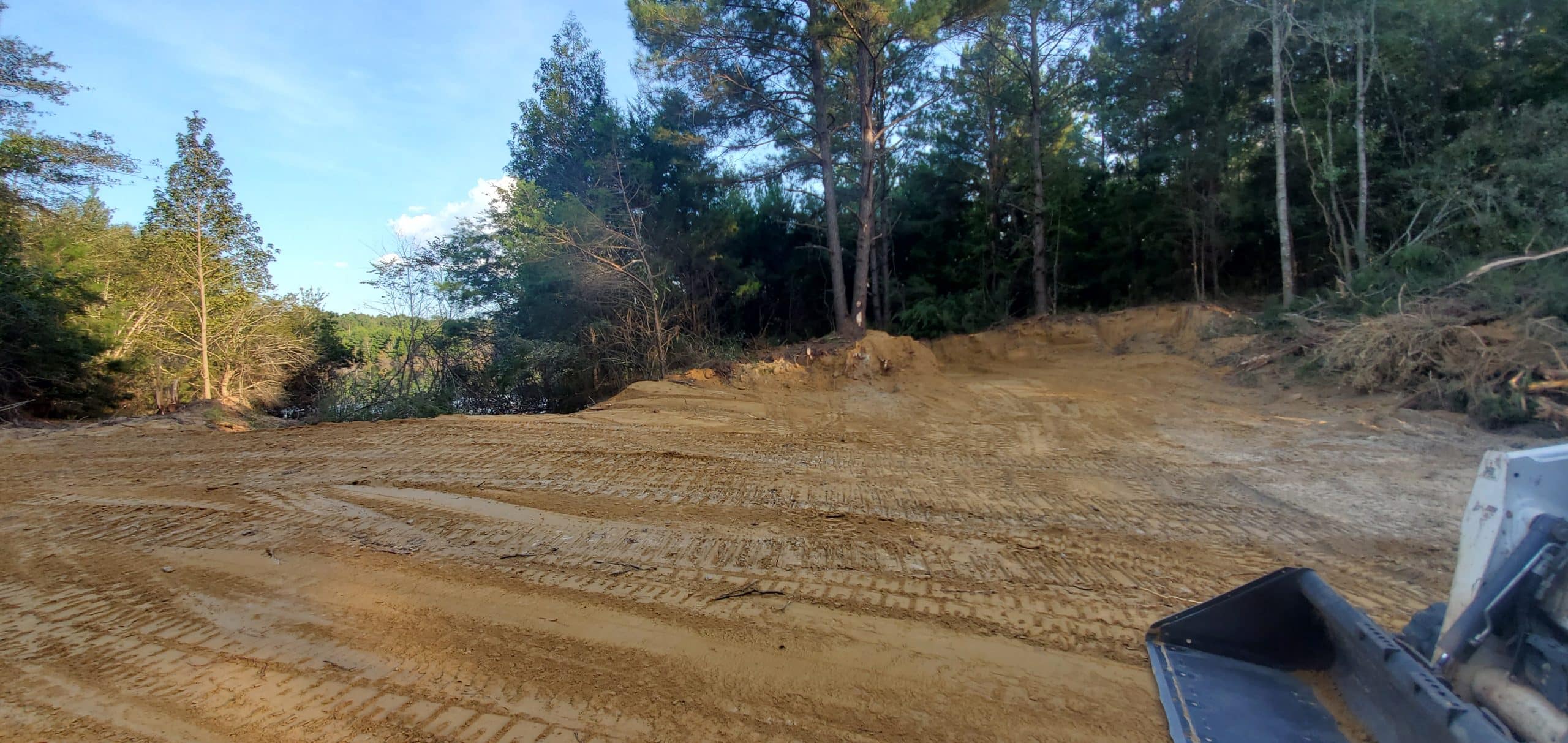 Land grading by Panhandle Development on a property in North Alabama